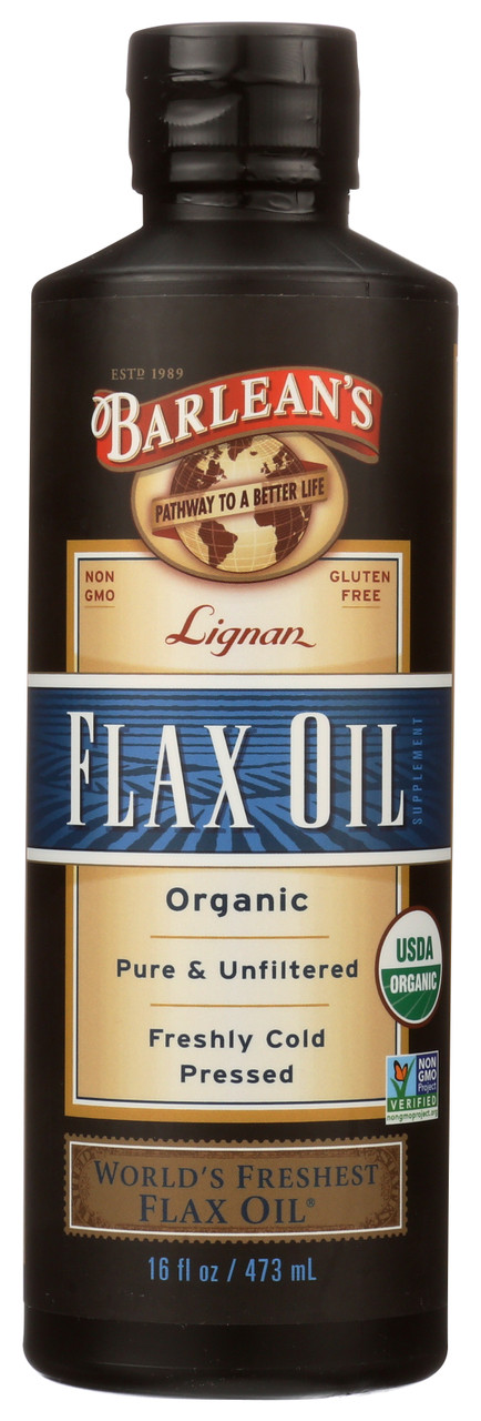 Flax Oil Organic Lignan 16oz