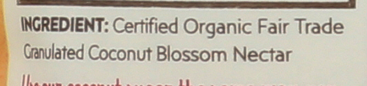 Coconut Sugar Brown Organic 1 Pound