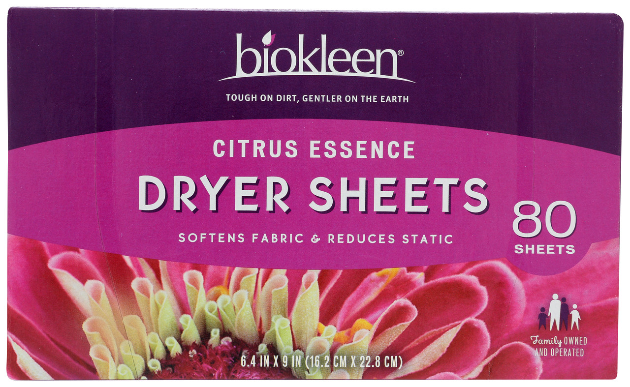 Dryer Sheets Citrus Essence Softens Fabric & Reduces Static 80 Count
