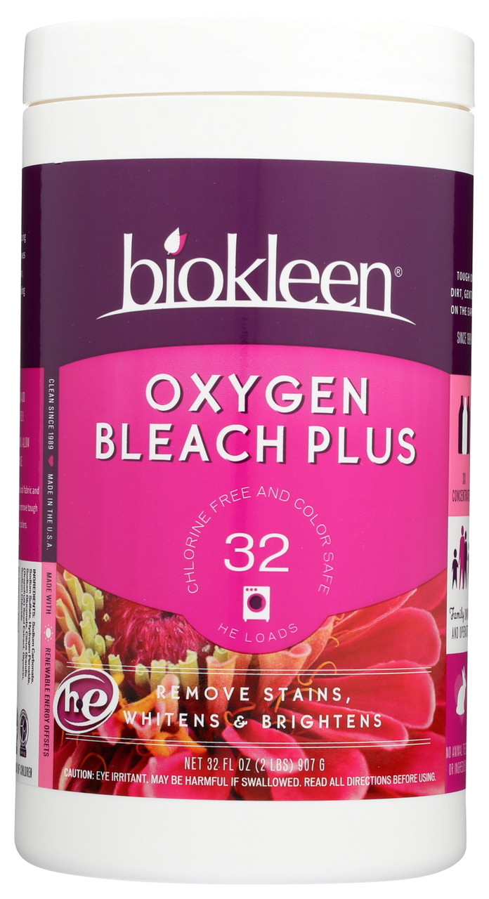 Laundry Powder Oxygen Bleach Plus Removes Stains, Whitens & Brightens 32oz