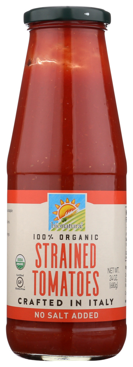 Organic Strained Tomatoes Strained No Salt Added 24oz