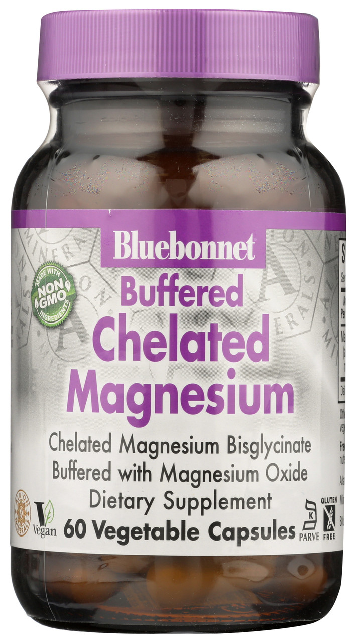 Buffered Chelated Magnesium 200 mg Mineral 60 Count