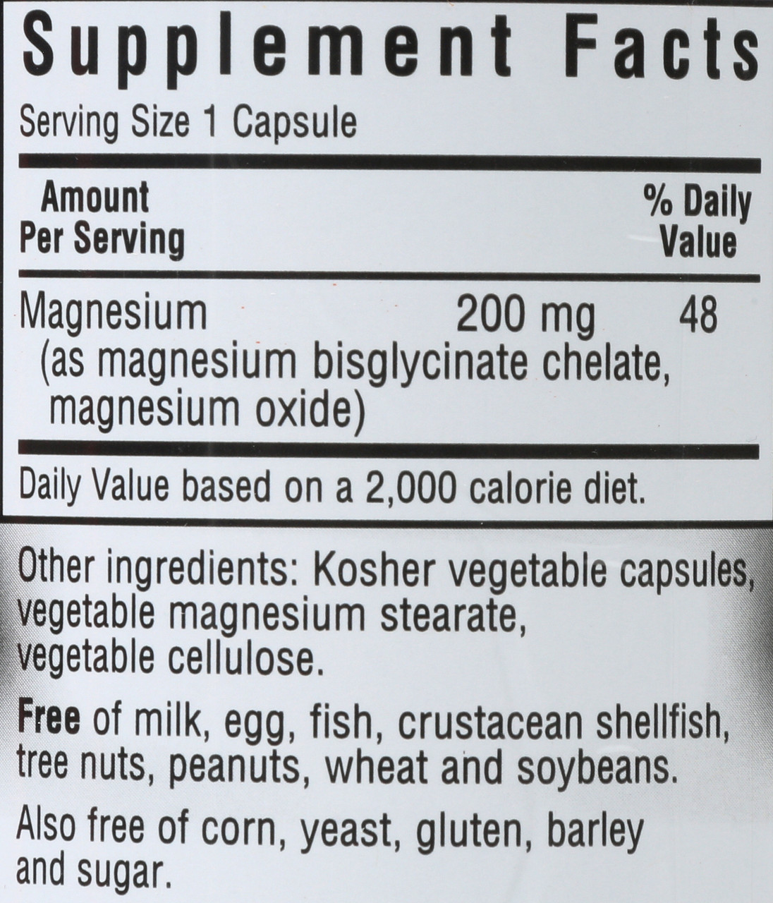 Albion® Buffered Chelated Magnesium 200 mg Of Magnesium From Magnesium Bisglycinate & Magnesium Oxide Albion Chelated Mineral 120 Count