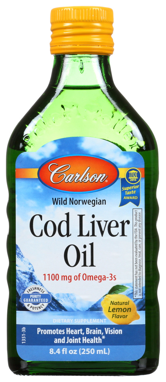 Cod Liver Oil Lemon Wild Norwegian 8.4oz