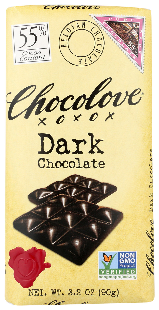 Chocolate Bar Dark Chocolate 55% Cocoa Content 3.2oz