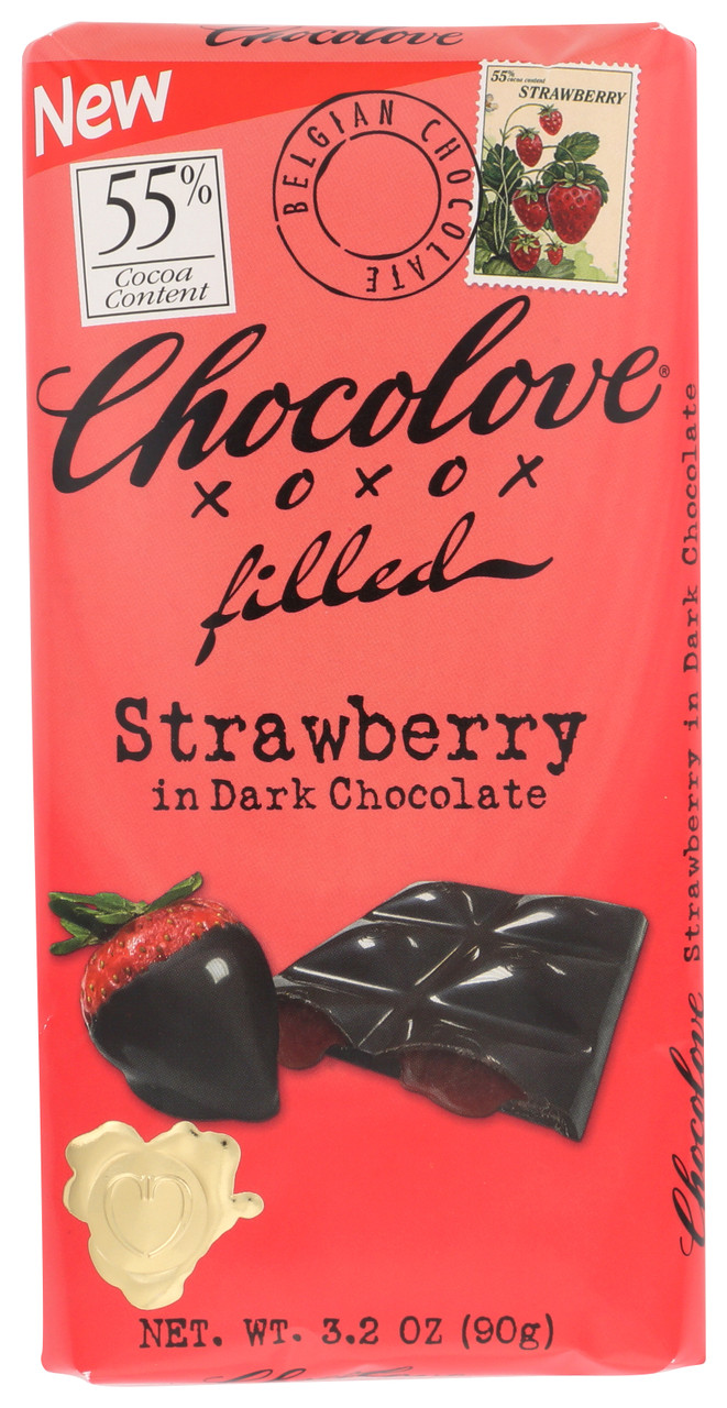 Strawberry In Dark Chocolate 55% Cocoa Content 3.2oz