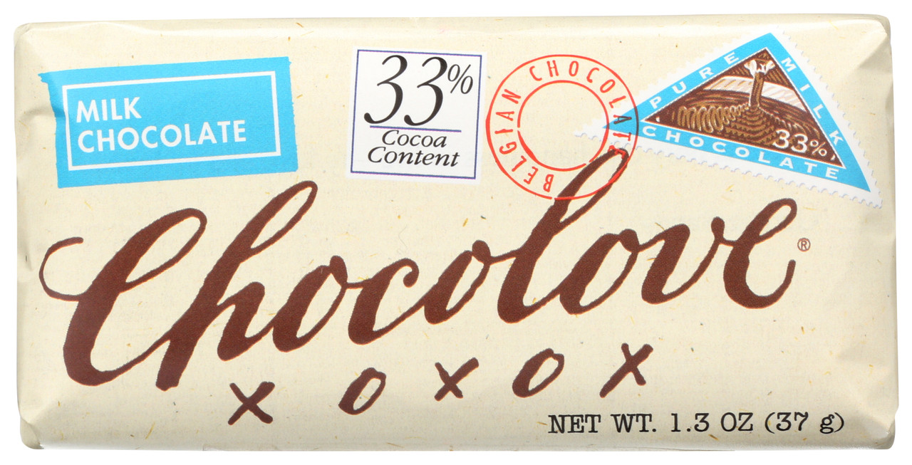 Chocolate Bar Milk Chocolate 33% Cocoa Content 1.3oz