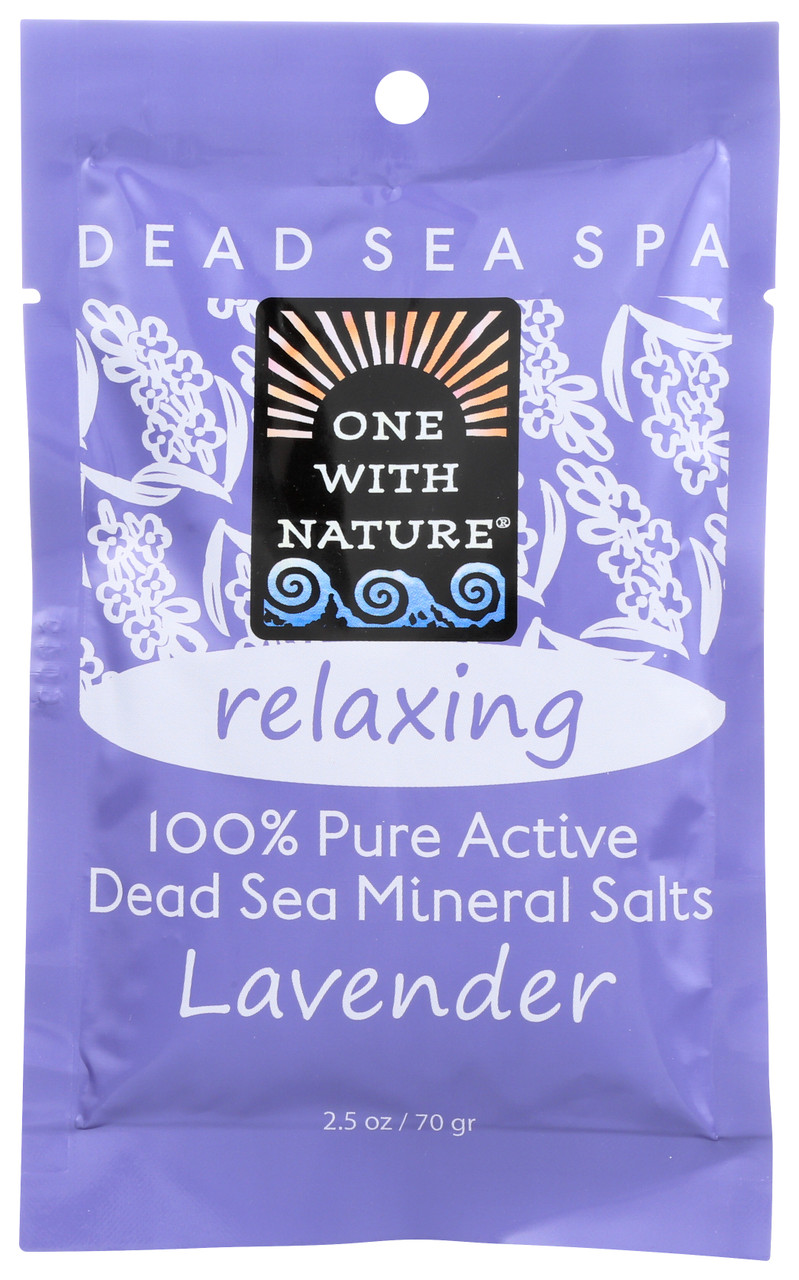 Relaxing Lavender 100% Pure Active Dead Sea Mineral Salts 2.5oz