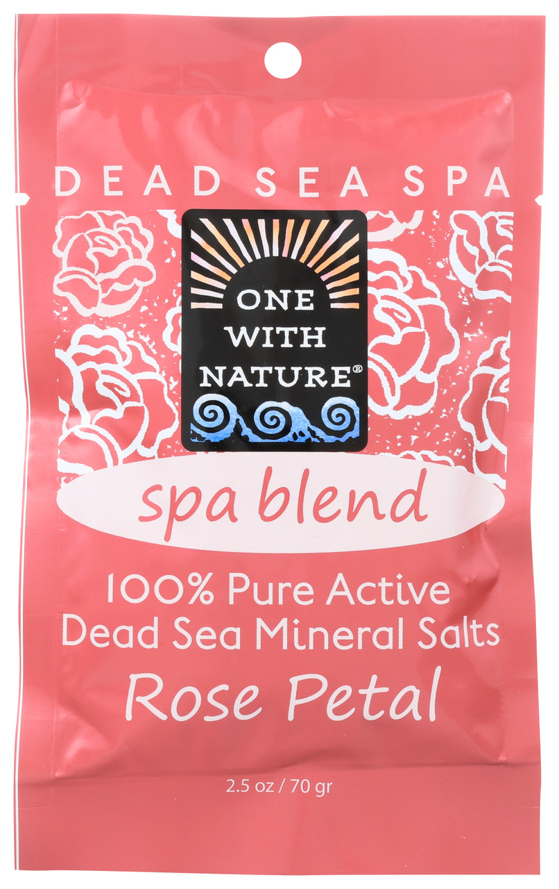 Spa Blend Rose Petal 100% Pure Active Dead Sea Mineral Salts 2.5oz