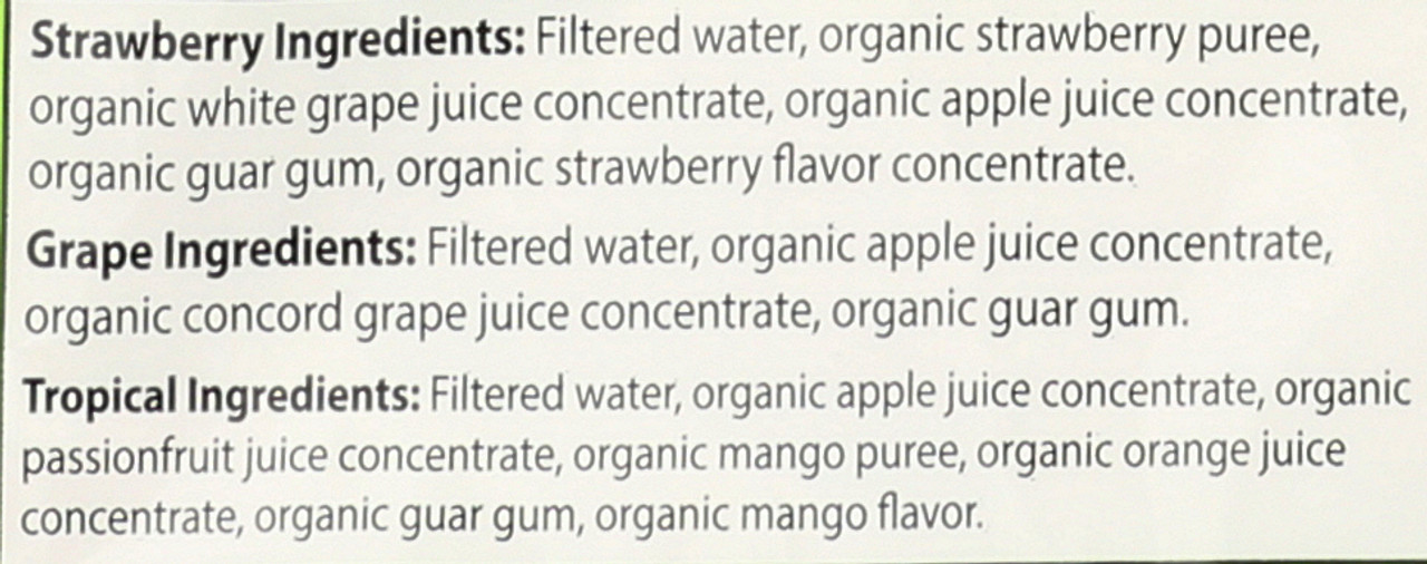 Super Fruit Freezie Tropical, Strawberry & Grape Flavor Organic 12 Count