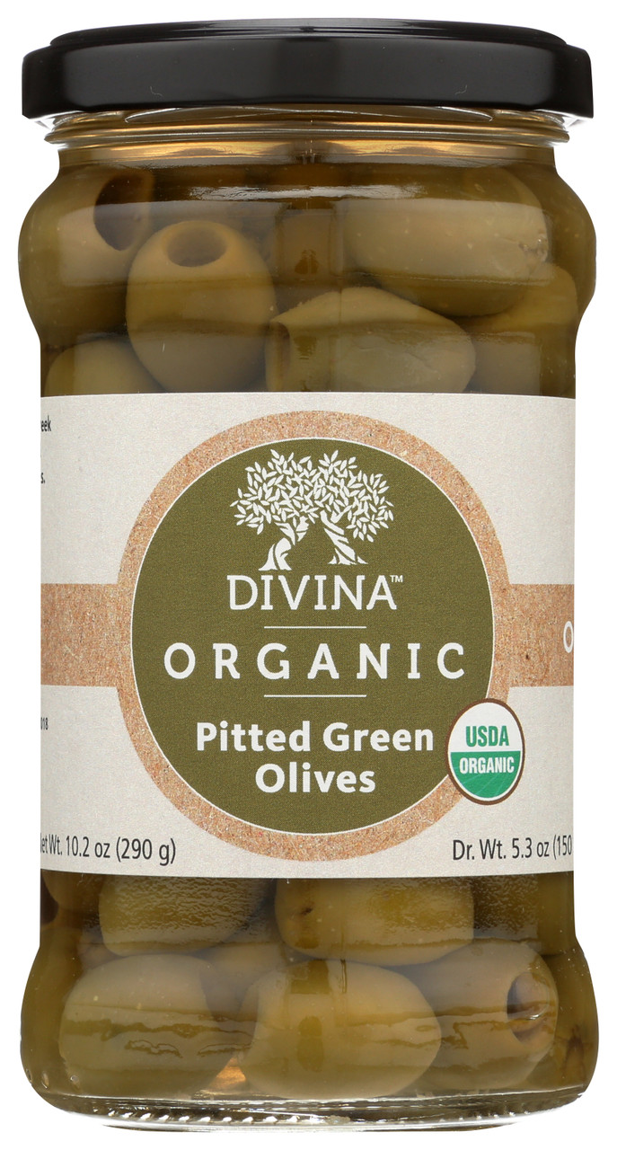 Organic Pitted Green Olives Green Pitted 10.2oz