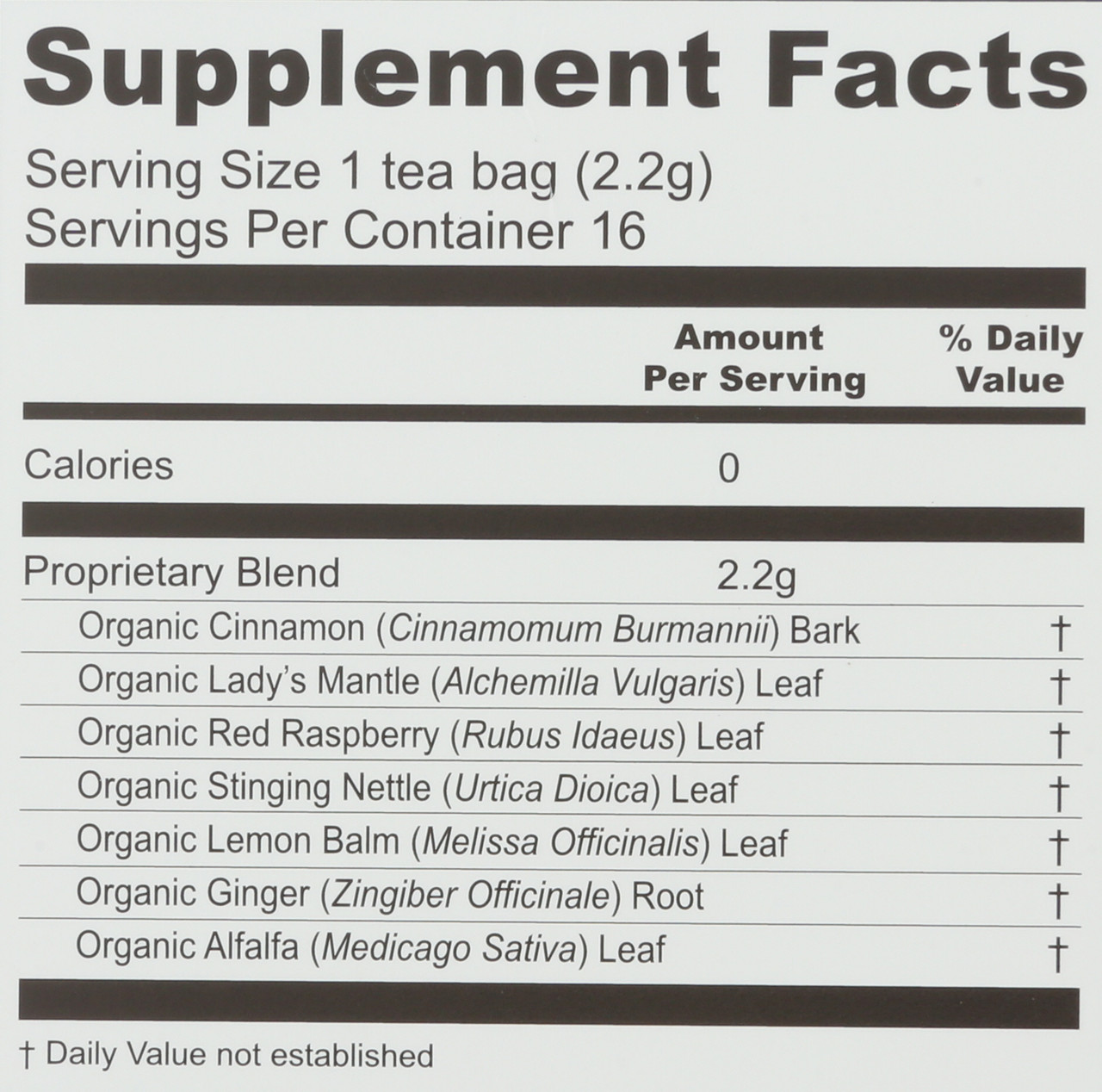 Herbal Tea Organic Periodic Tea For Pms, Period & Postpartum 16 Count