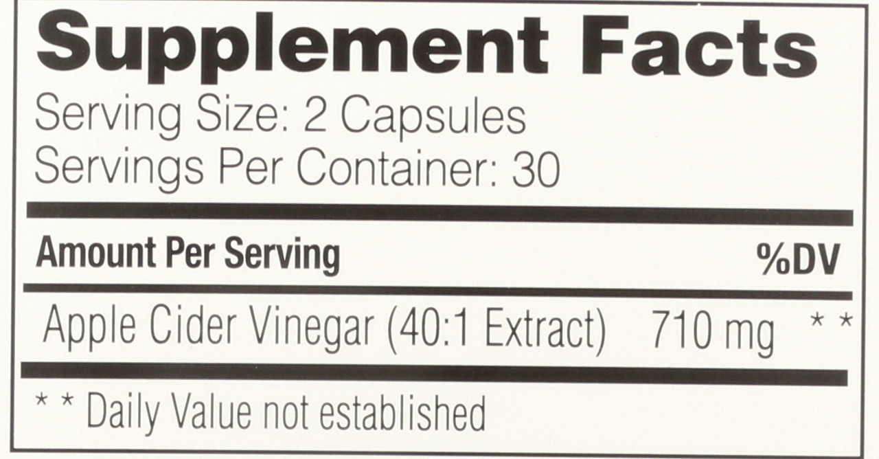 Apple Cider Vinegar Raw-Unfiltered 60 Count