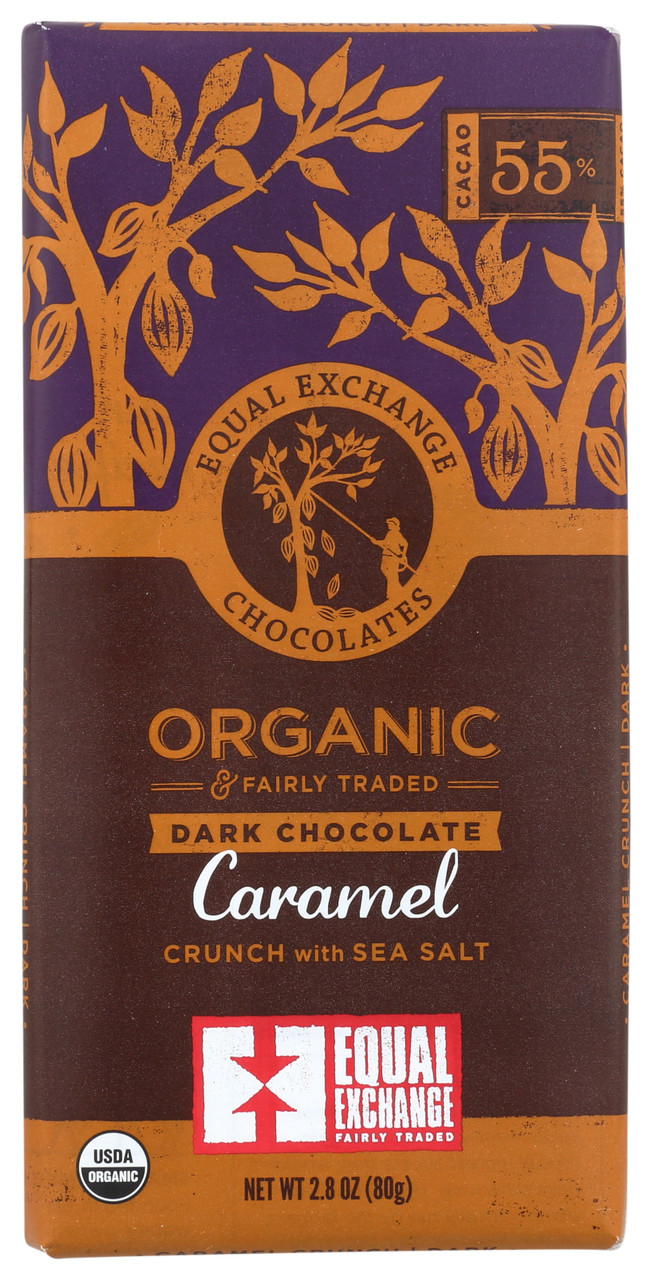 Small Farmer Chocolate Bar Caramel Crunch W/ Sea Salt Organic 2.8oz