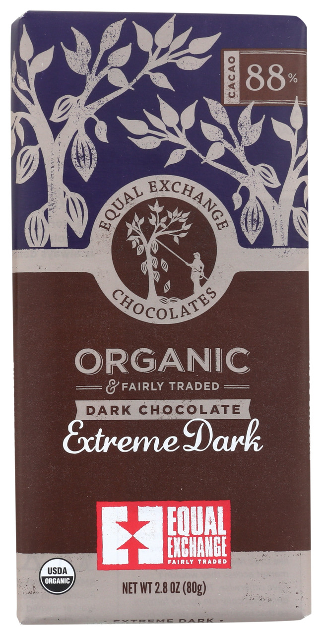 Small Farmer Chocolate Bar Extreme Dark Chocolate 88% Organic 2.8oz