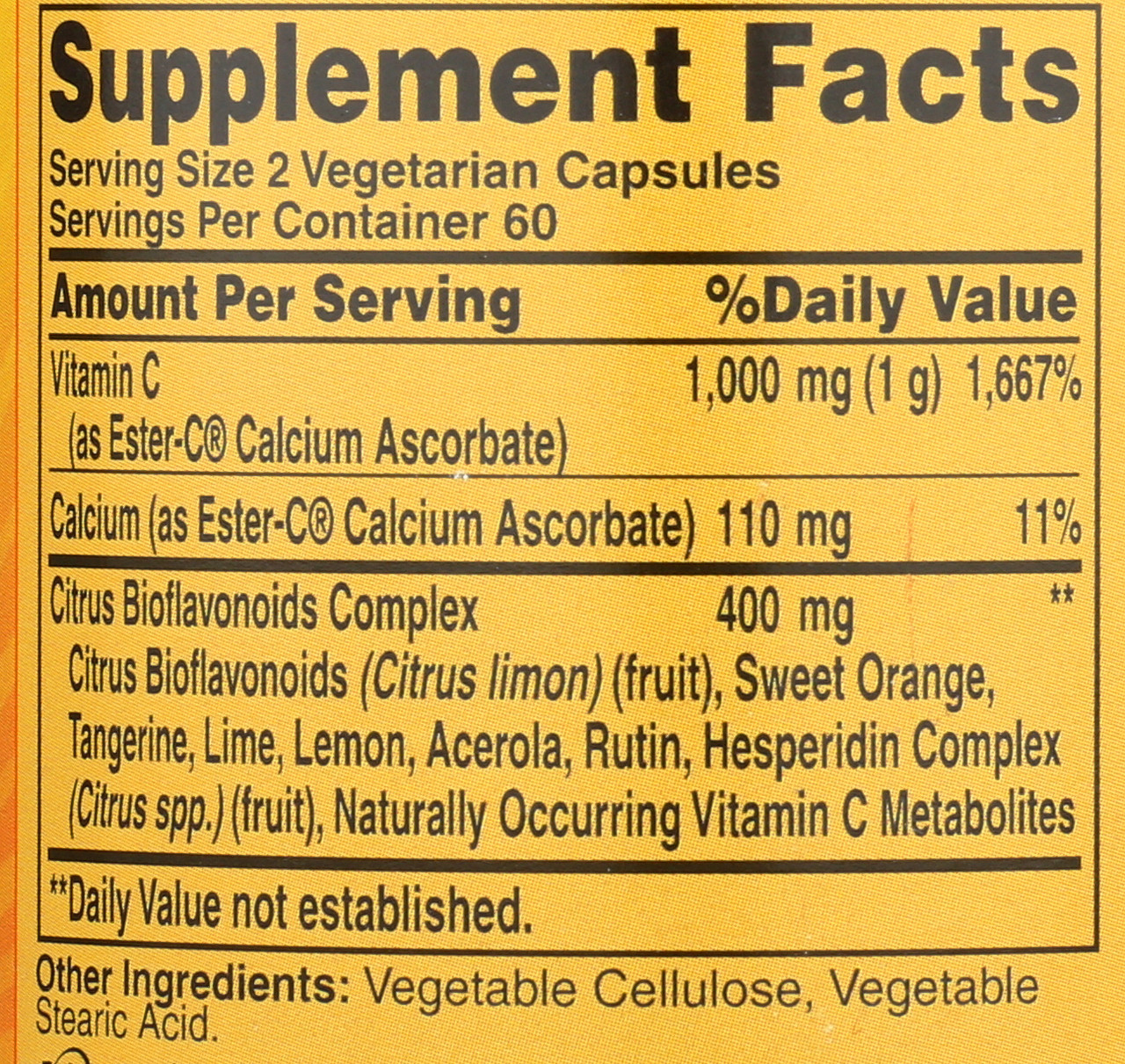 Ester-C® 500 mg With Citrus Bioflavonoids 500 mg With Citrus Bioflavonoids 120 Count