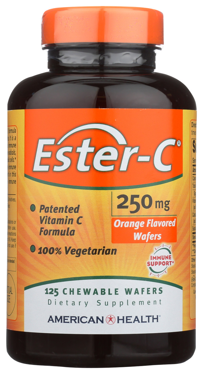 Ester-C® 250 mg Orange Flavored Wafers Dietary 125 Count