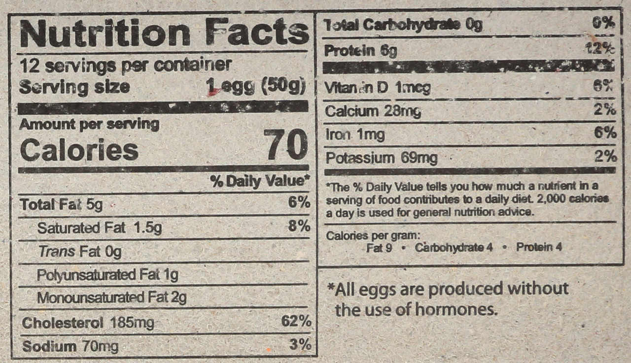 Eggs Large Grade A Brown Organic 12 Count