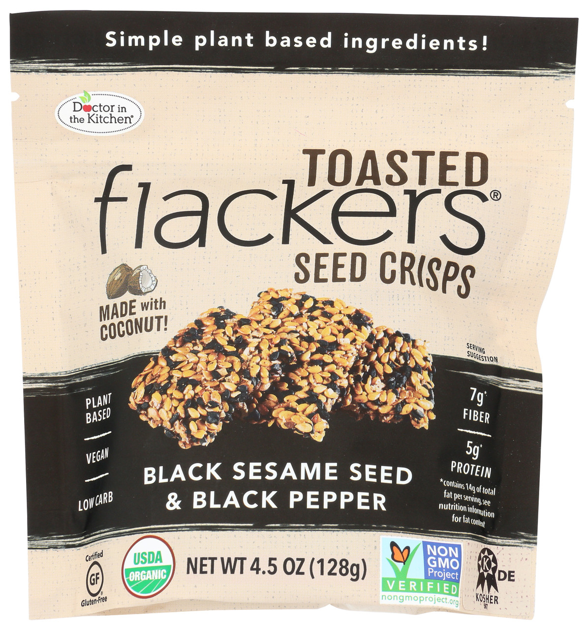 Toasted Seed Crisps Black Sesame Seed & Black Pepper 4.5oz
