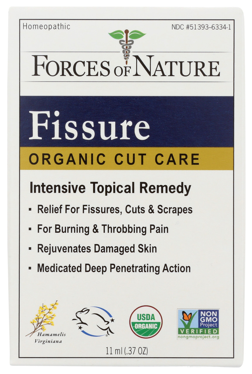 Fissure Control Org Cut Care Blend Of Essential Oils That Are Fda Registered & Usda Certified Organic 11mL