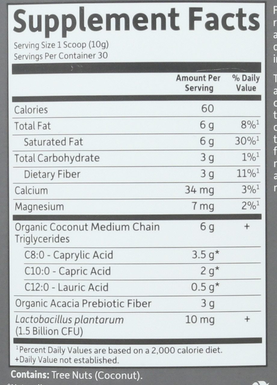 Dr. Formulated Keto Organic MCT Powder 30Ct Jar 10.58oz