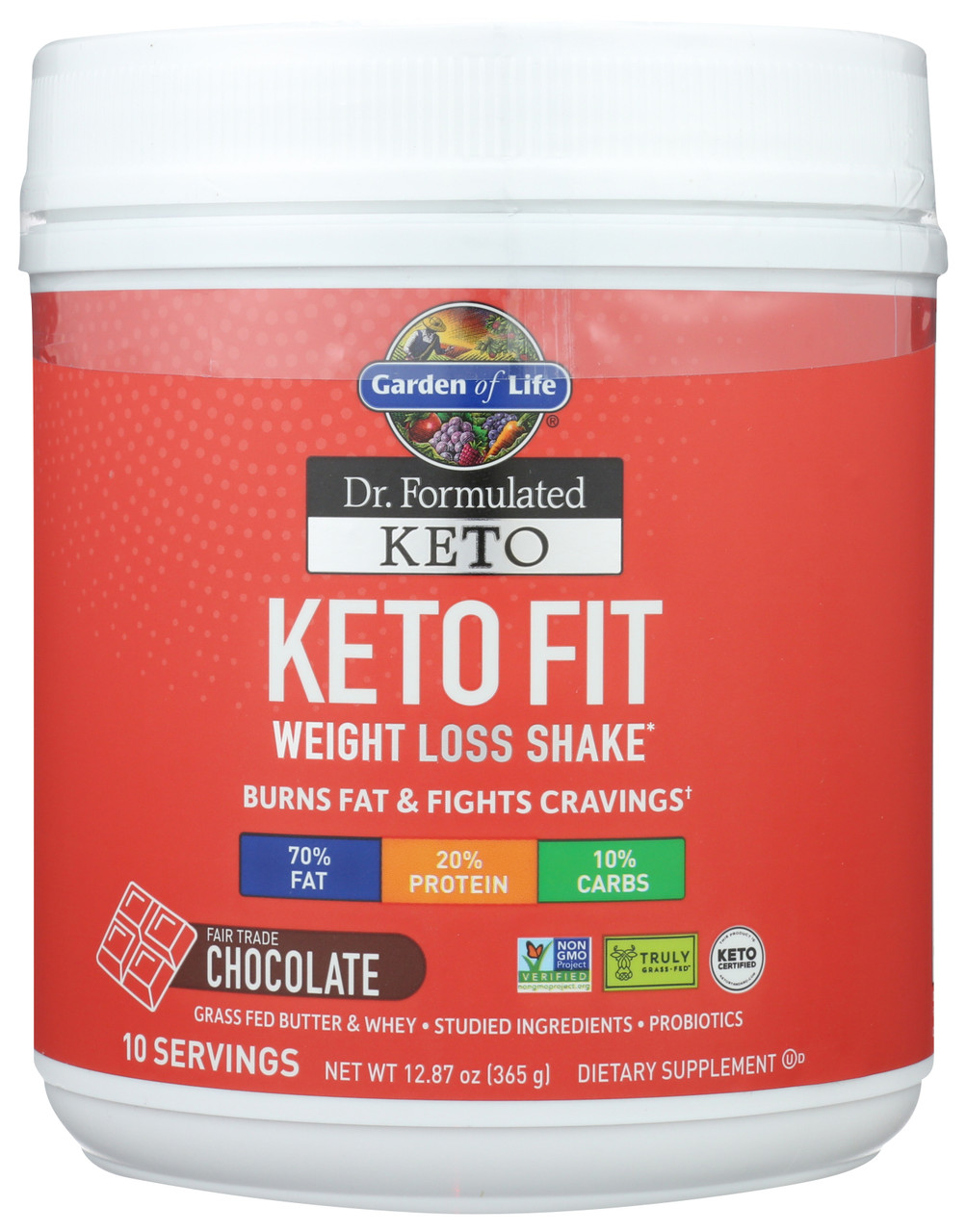 Dr. Formulated Keto Fit Chocolate Jar  12.87oz