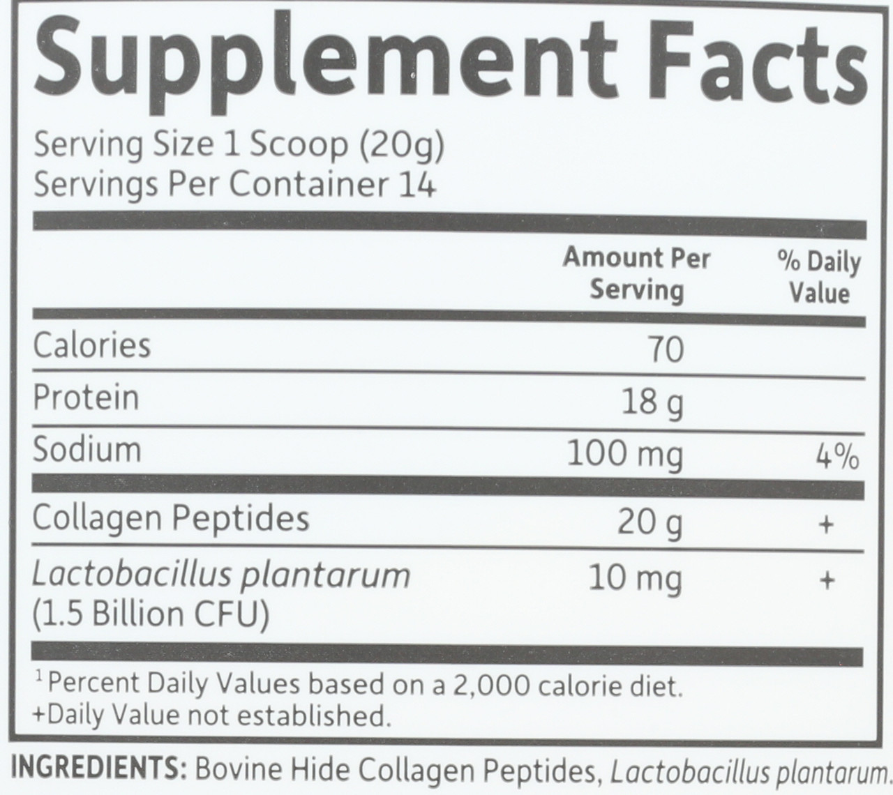 Grass Fed Collagen Peptides 14Ct Jar 9.87oz