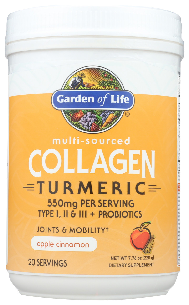 Multi Source Collagen Turmeric 20Ct Jar Apple Cinnamon  7.76oz
