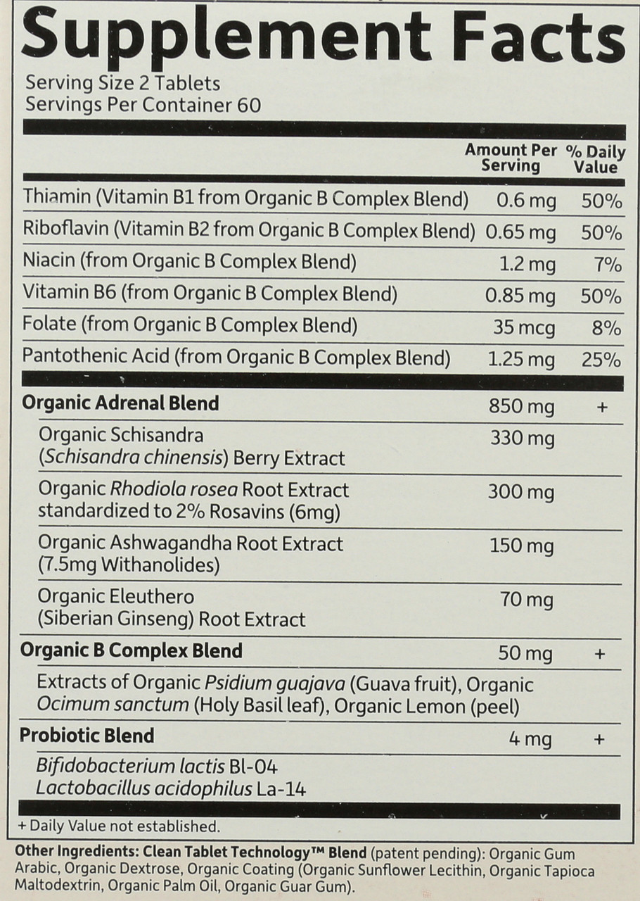 Mykind Organics Adrenal Daily Blend 120 Count