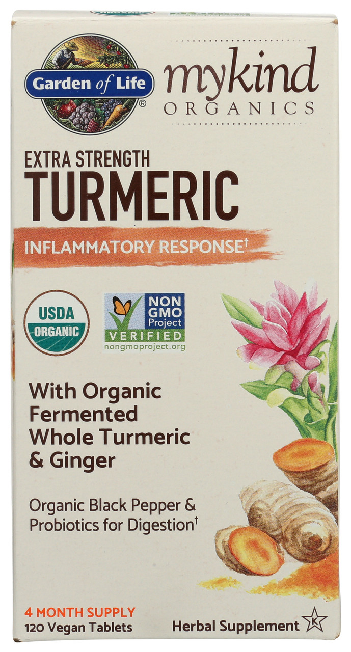Mykind Organics Extra Strength Turmeric Inflammatory Response  120 Count