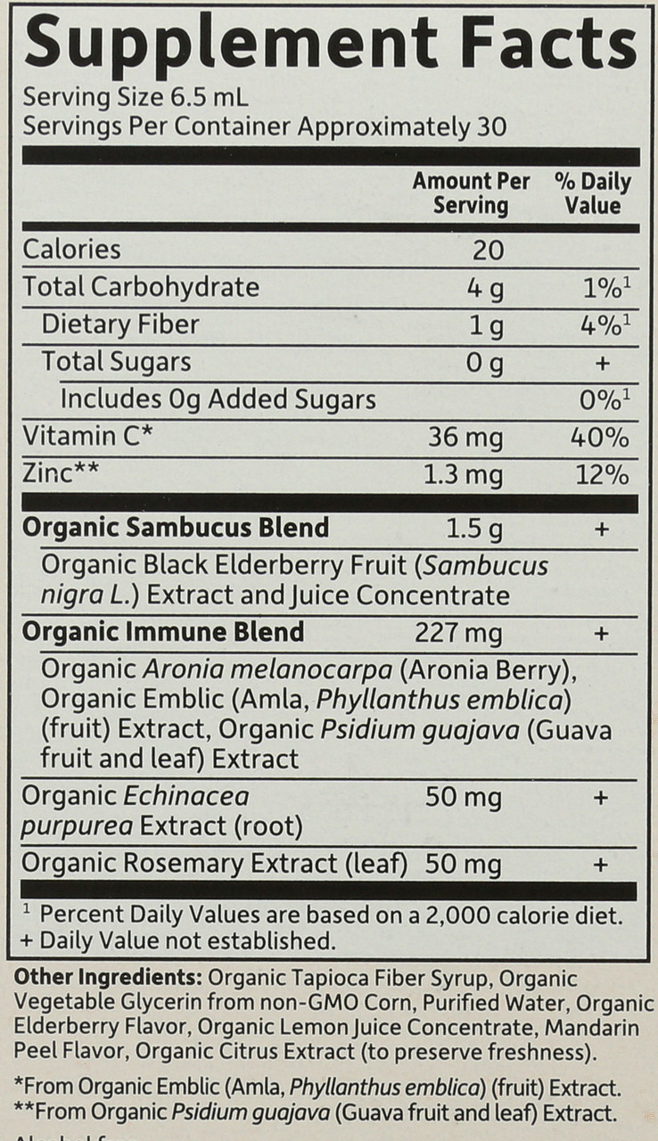 Mykind Organics Elderberry Immune Syrup 6.59oz