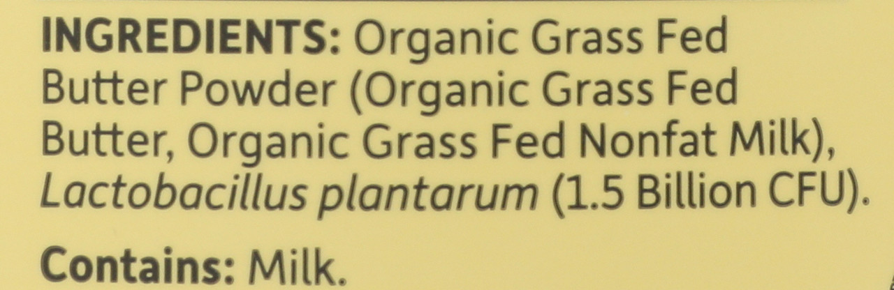 Dr. Formulated Keto Organic Grass Fed Butter Powder 30Ct Jar 10.58oz