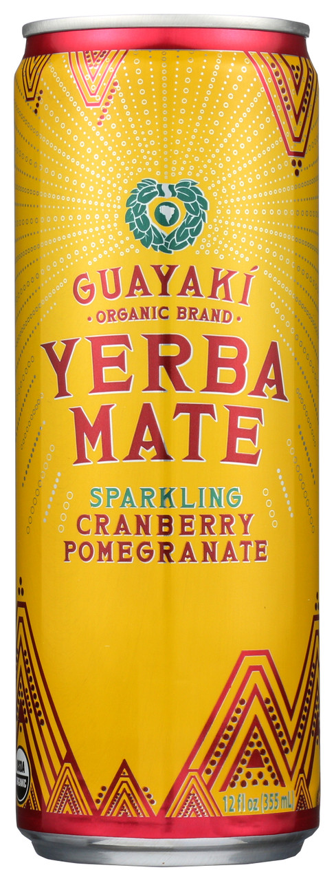 Sparkling Yerba Mate Sparkling Cranberry Pomegranate, Org, Ft 12oz