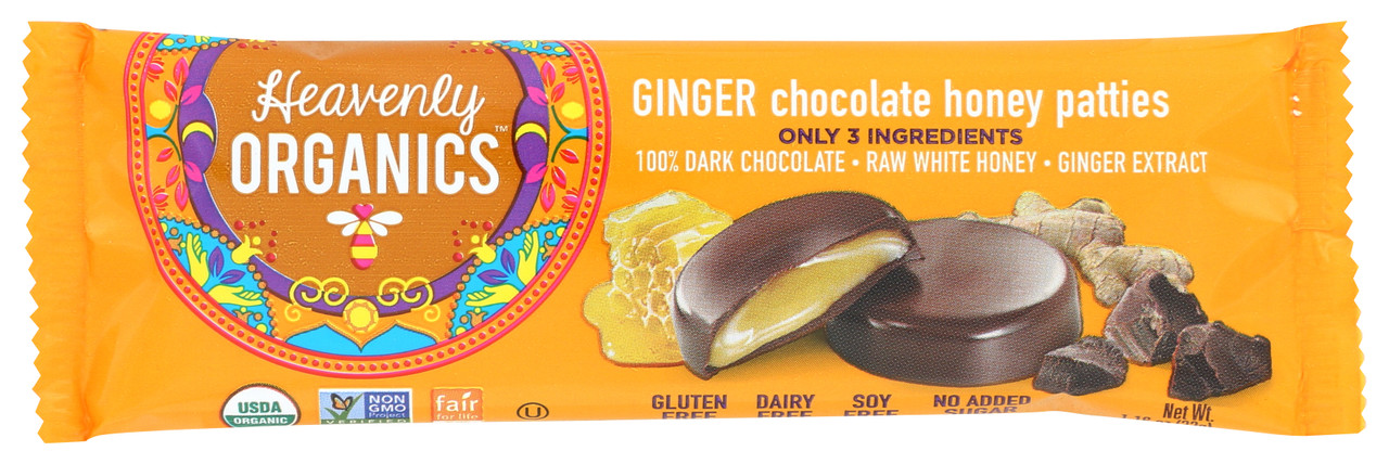 Chocolate Honey Patties Ginger 3 Pack 1.16oz