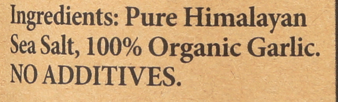 Himalayan Pink Salt Organic Garlic Salt Primordial Himalayan Sea Salt 6oz