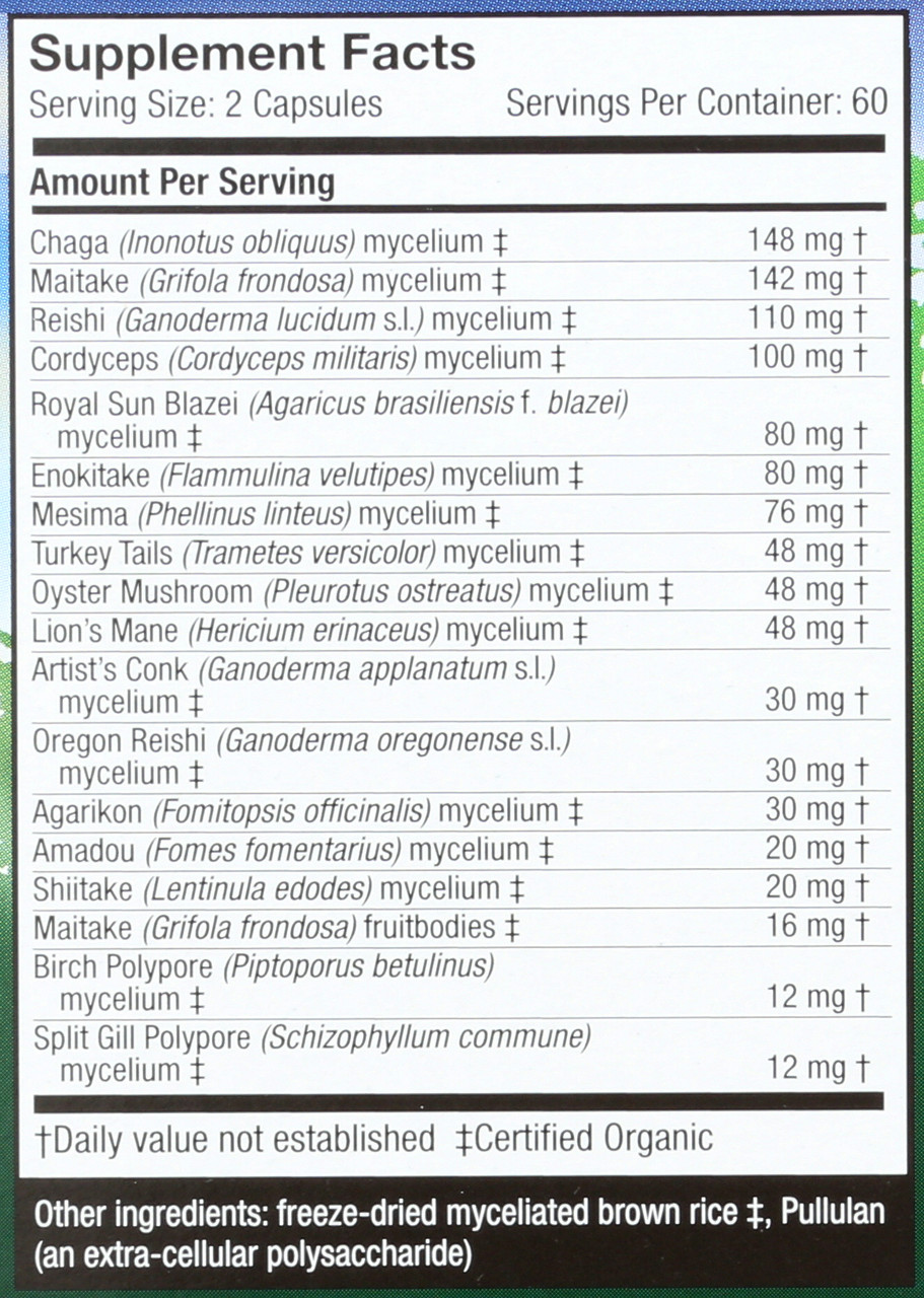 Mycommunity Comprehensive Immune Support* A 17-Species Multi Mushroom Complex 120 Count