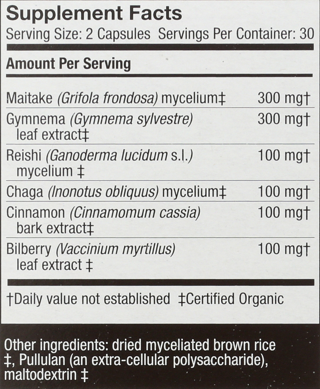 Mycobotanicals® Blood Sugar Helps To Maintain Healthy Blood Sugar Levels Already In The Normal Range* 60 Count