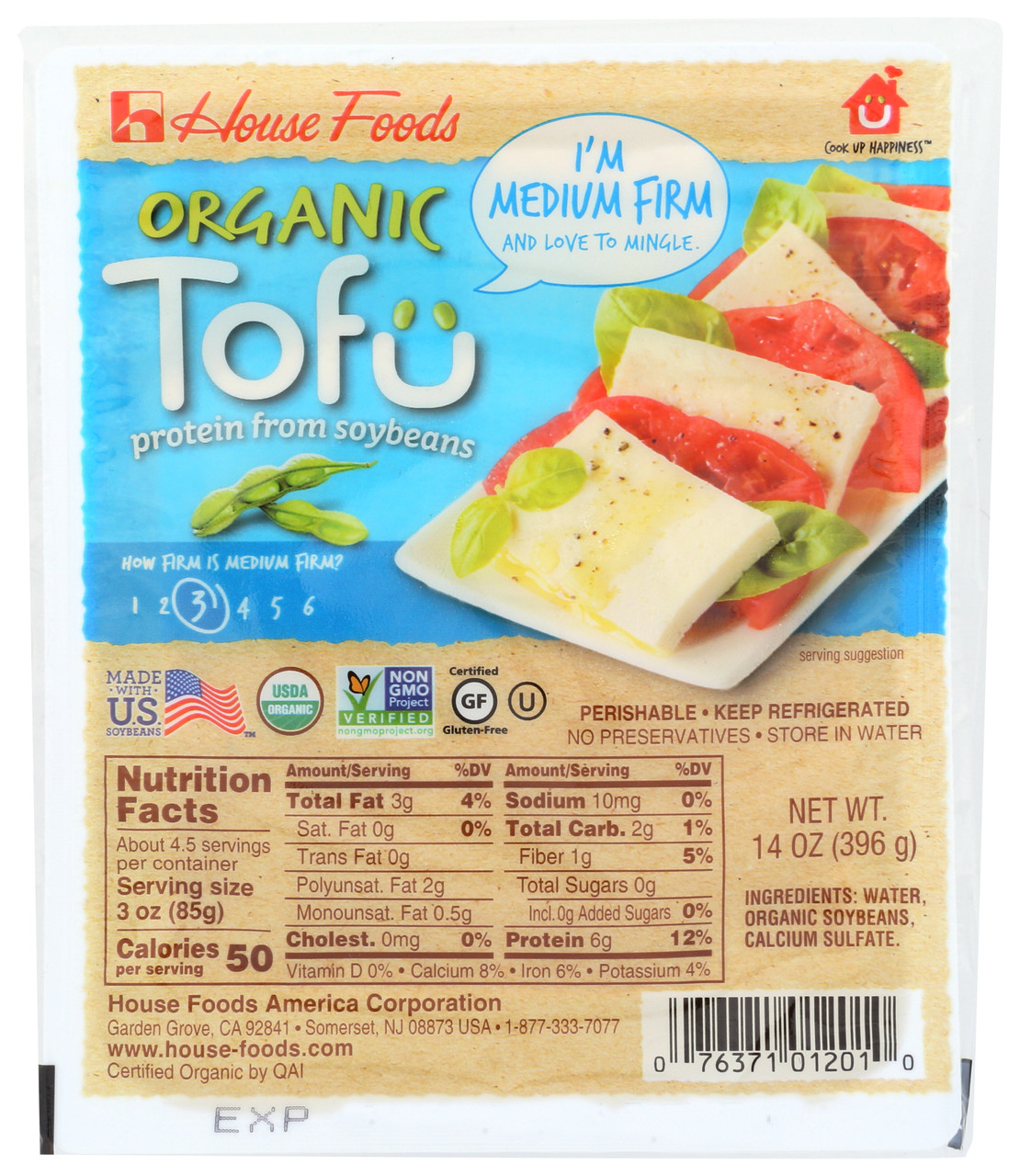 Organic Tofu Medium Firm 14oz