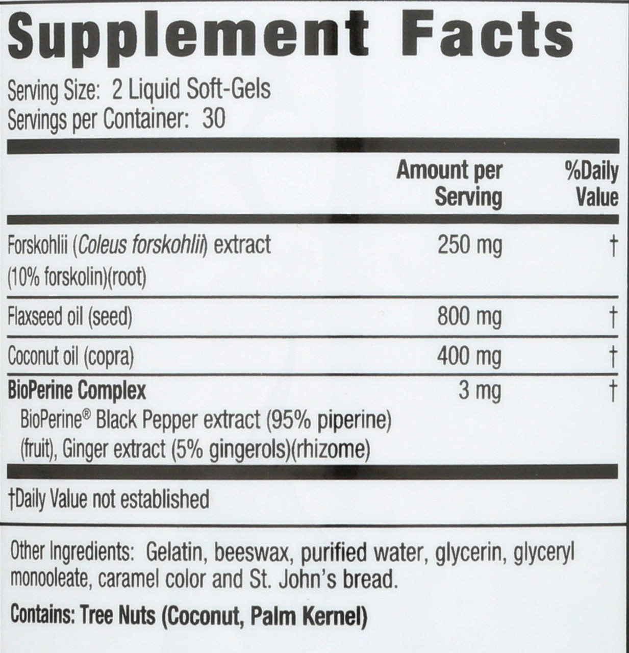 Forskolin Fat-Loss Diet 60 Count