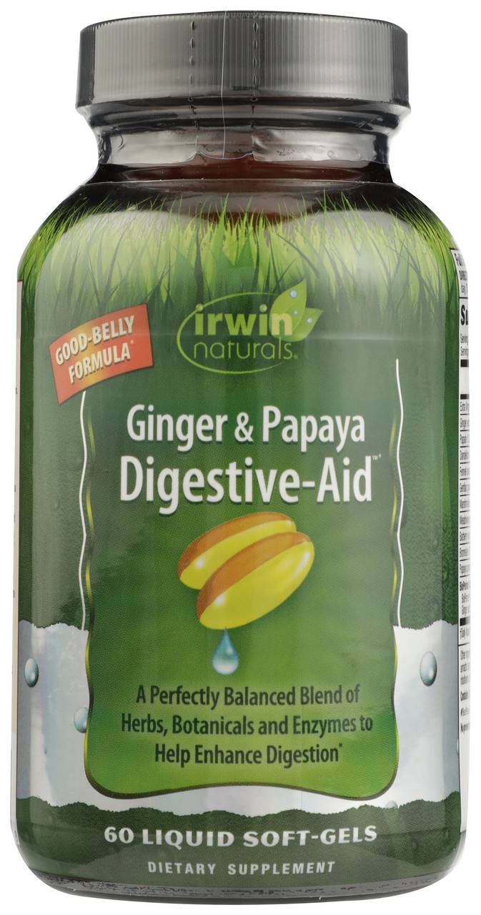 Ginger & Papaya Digestive Aid Softgels 60 Count