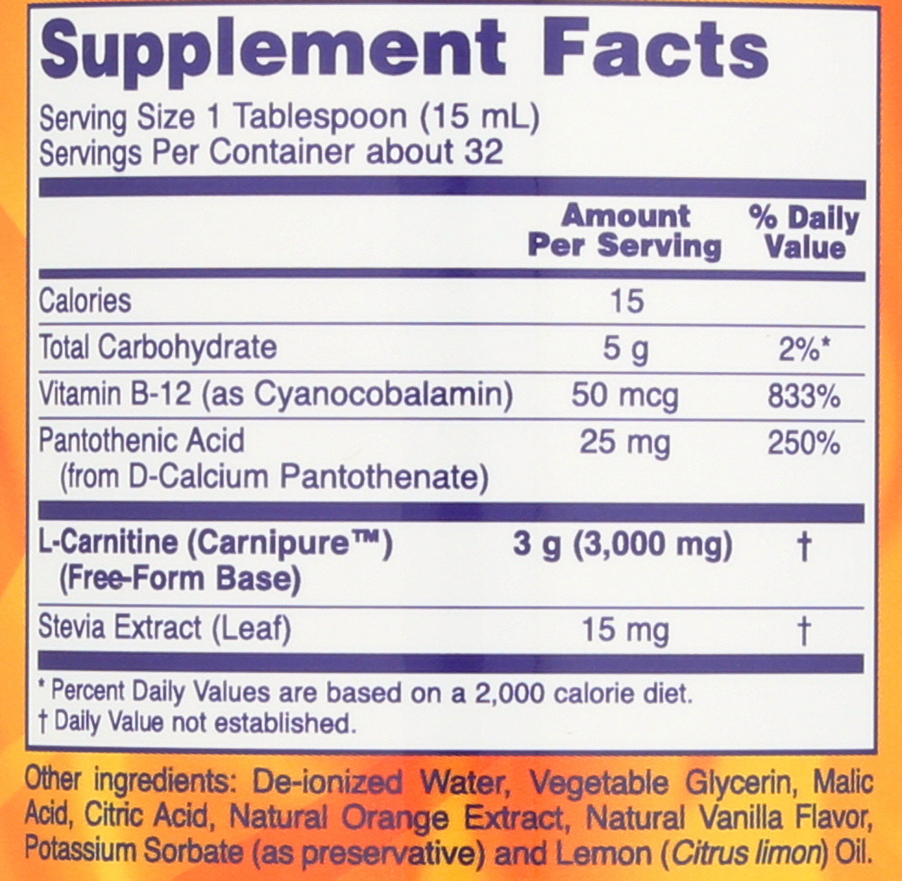 L-Carnitine Liquid 3000 mg - 16 oz..