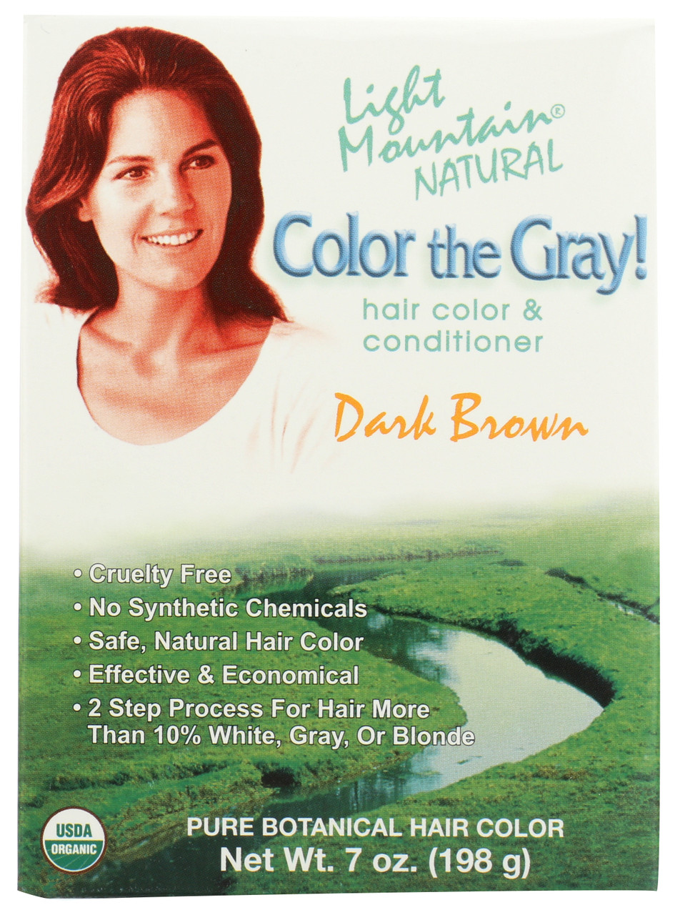 Hair Color & Conditioner Color The Gray! Dark Brown Organic Natural 7oz