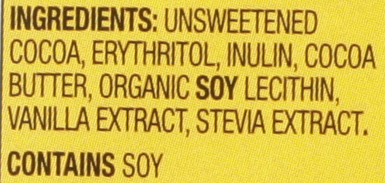 70% Extra Dark Chocolate Bar Stevia Sweetened 2.8oz