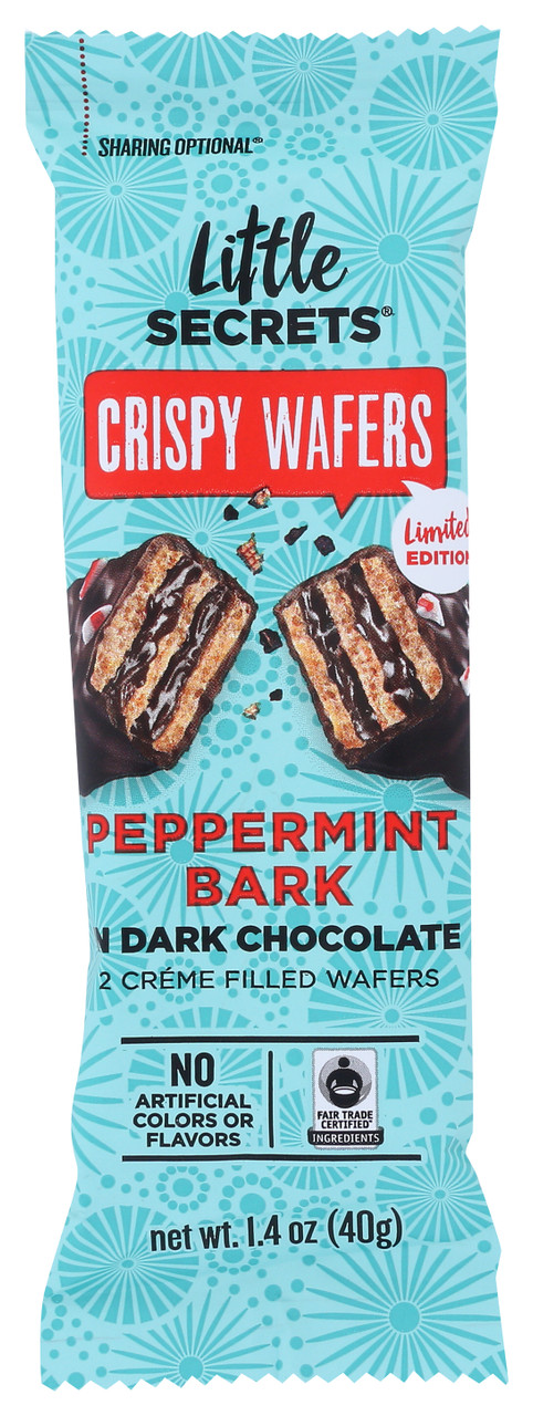 Dark Chocolate Wafers Dark Peppermint Bark Crispy Wafer 2 Count