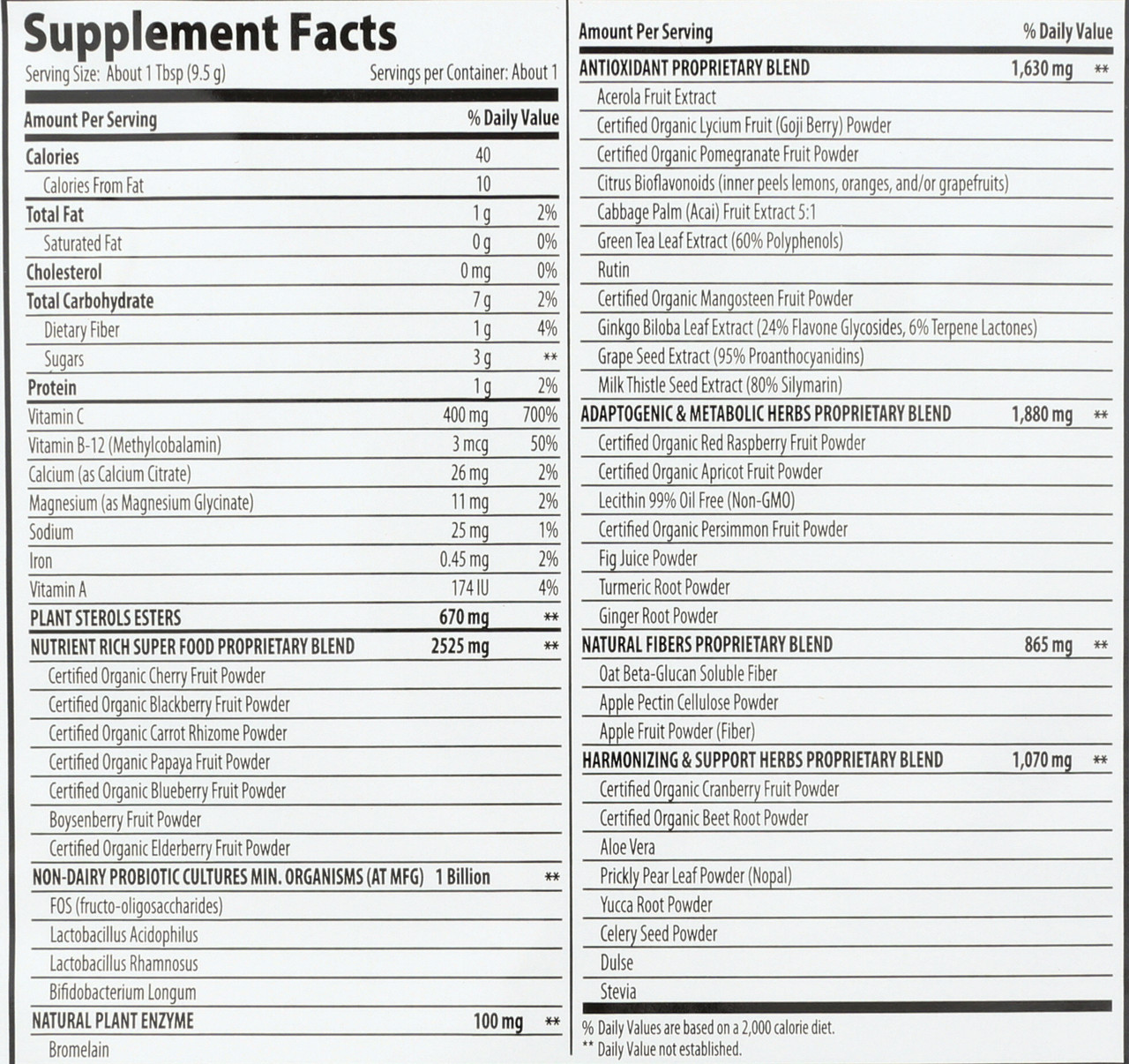 Miracle Reds Single   Superfood .3oz