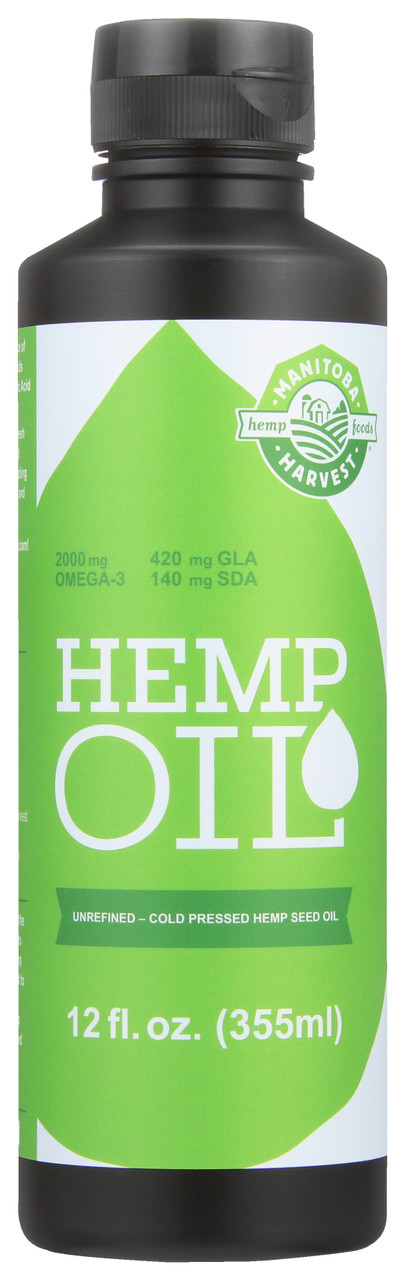 Hemp Oil Unrefined Cold Pressed Hemp Seed Oil 12oz