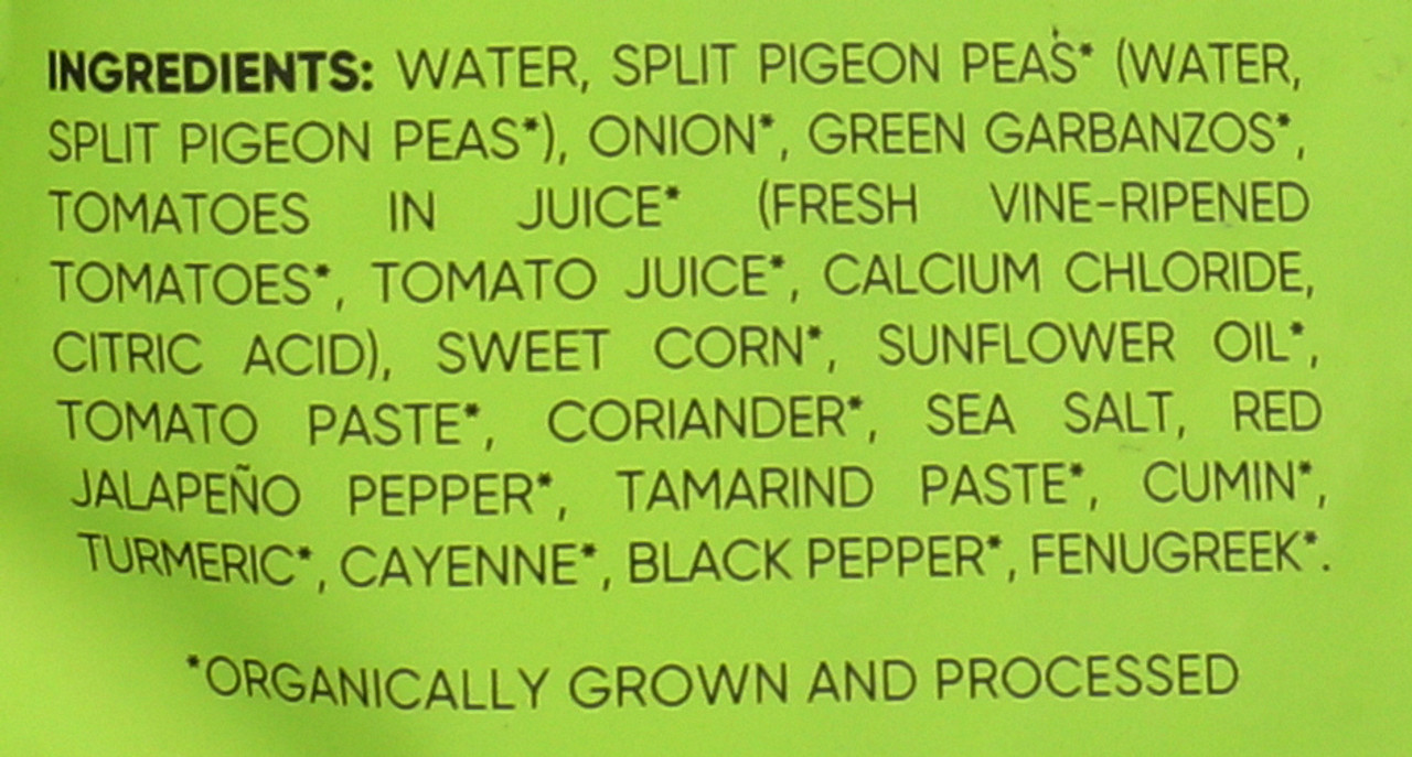 Everyday Dal Green Garbanzos With Corn & Coriander Garbanzos, Corn, Pigeon Peas, Cumin And Fenugreek 10oz