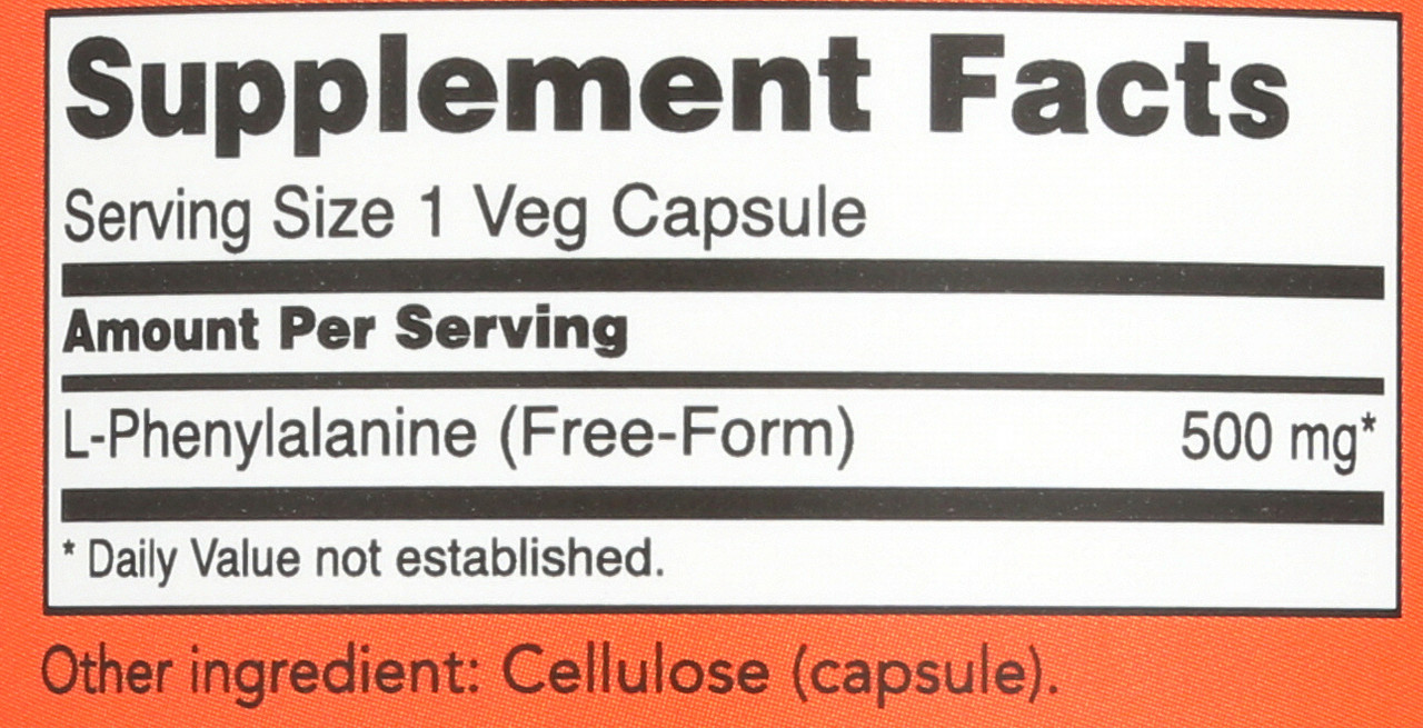 L-Phenylalanine 500 mg - 120 Capsules