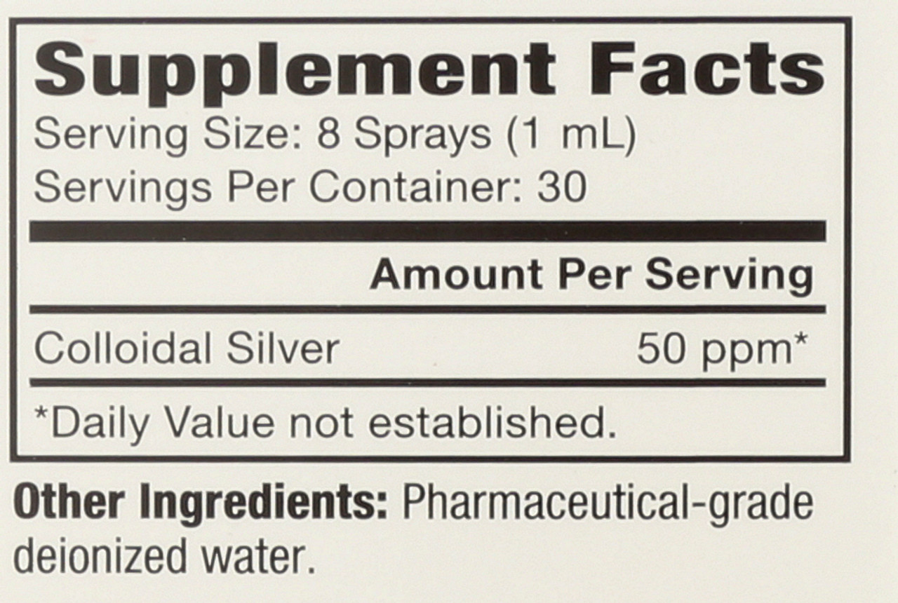 Colloidal Silver 50 ppm Vertical (Nasal) Spray 1oz