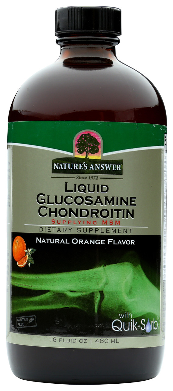 Liq Glucosamine And Chondroitin Natural Orange Flavor Dietary 16oz